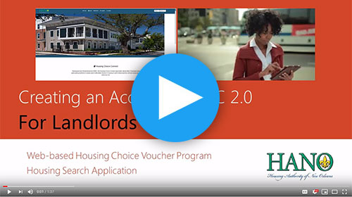 HANO Housing Choice Connect: Landlord Sign Up