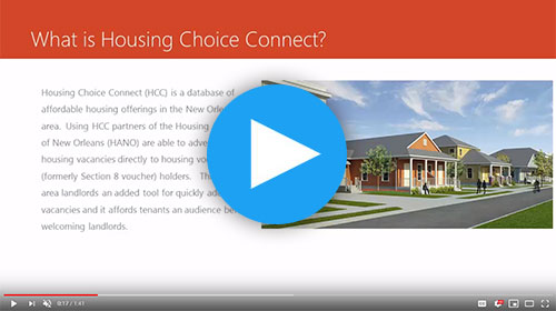 HANO Housing Choice Connect: Welcome Landlords